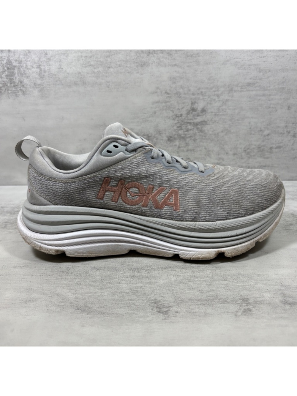 Hoka One One Gaviota 5 Running Shoes - Women's Size 8.5D Wide - Gray - Picture 4 of 11